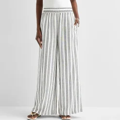 Worthington Womens Wide Leg High Rise Pull-On Pant