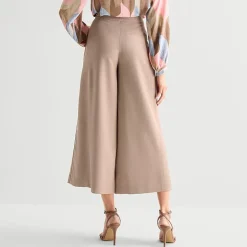 Worthington Womens Wide Leg High Rise Cropped Pant
