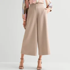 Worthington Womens Wide Leg High Rise Cropped Pant