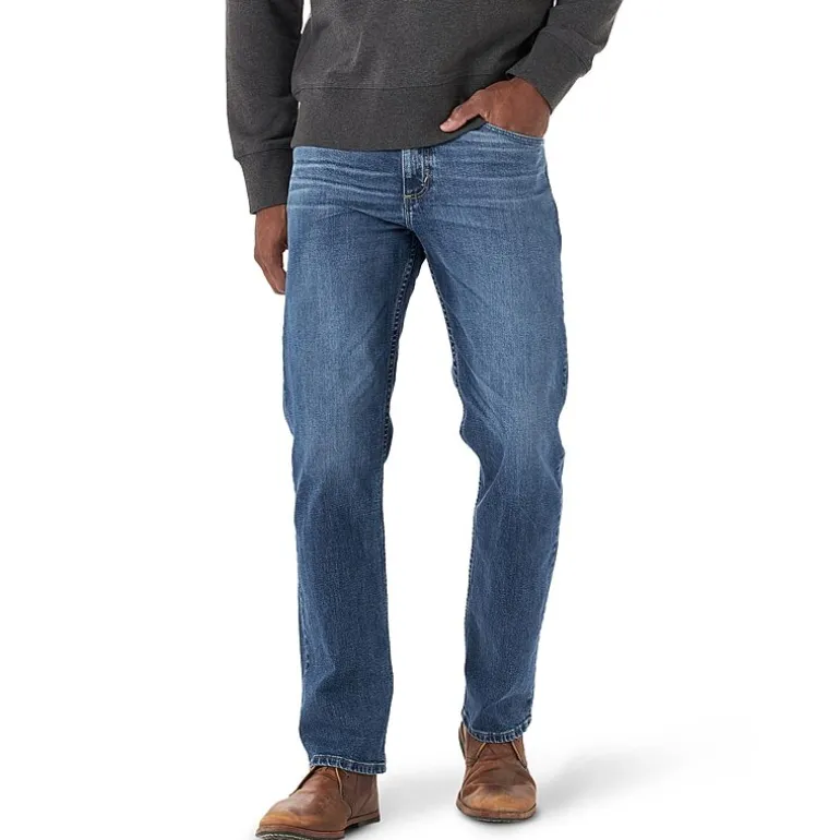 Wrangler® Mens Stretch Straight Leg Relaxed Fit Jean