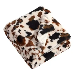 Wrangler Spotted Cow Print Washable Throw