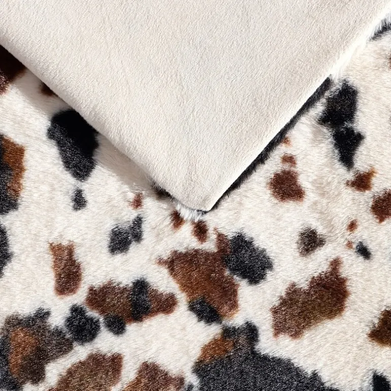 Wrangler Spotted Cow Print Washable Throw