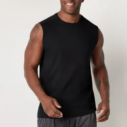 Xersion Cotton Mens Crew Neck Sleeveless Big and Tall Muscle T-Shirt