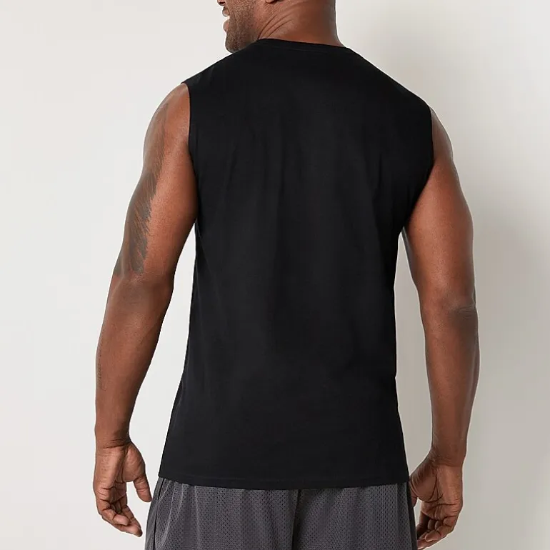 Xersion Cotton Mens Crew Neck Sleeveless Big and Tall Muscle T-Shirt