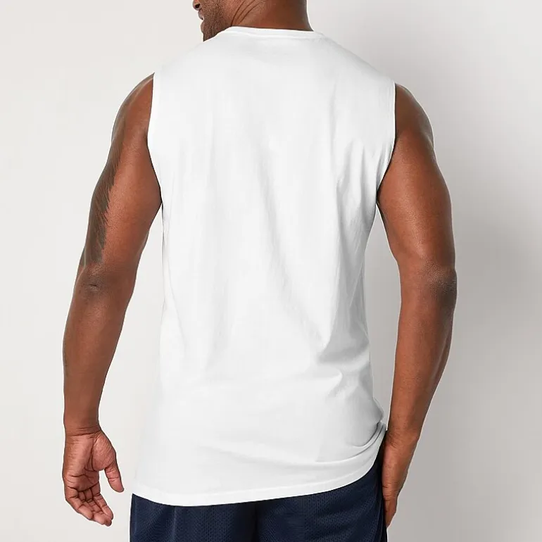 Xersion Cotton Mens Crew Neck Sleeveless Big and Tall Muscle T-Shirt