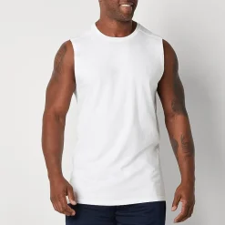 Xersion Cotton Mens Crew Neck Sleeveless Big and Tall Muscle T-Shirt