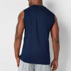 Xersion Cotton Mens Crew Neck Sleeveless Big and Tall Muscle T-Shirt