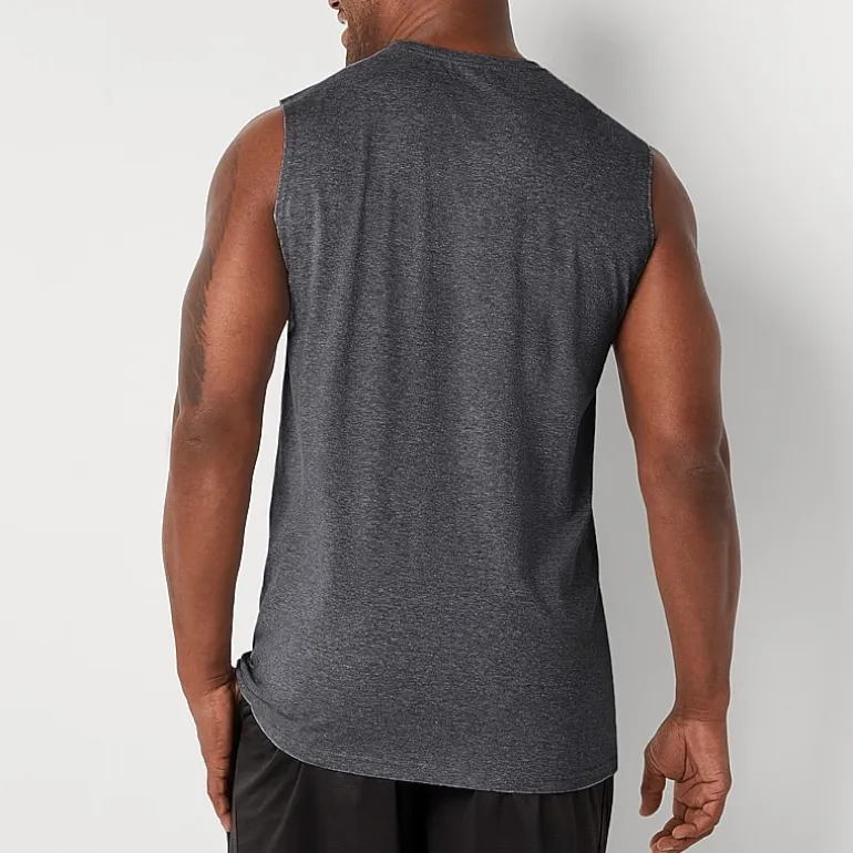 Xersion Cotton Mens Crew Neck Sleeveless Big and Tall Muscle T-Shirt