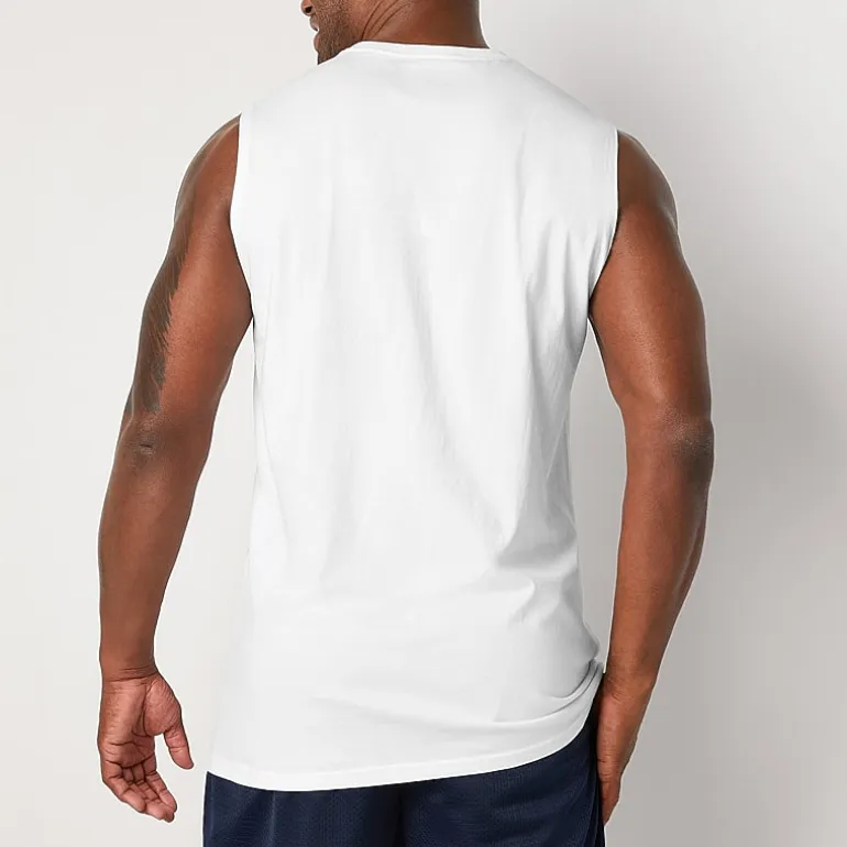 Xersion Cotton Mens Crew Neck Sleeveless Big and Tall Muscle T-Shirt