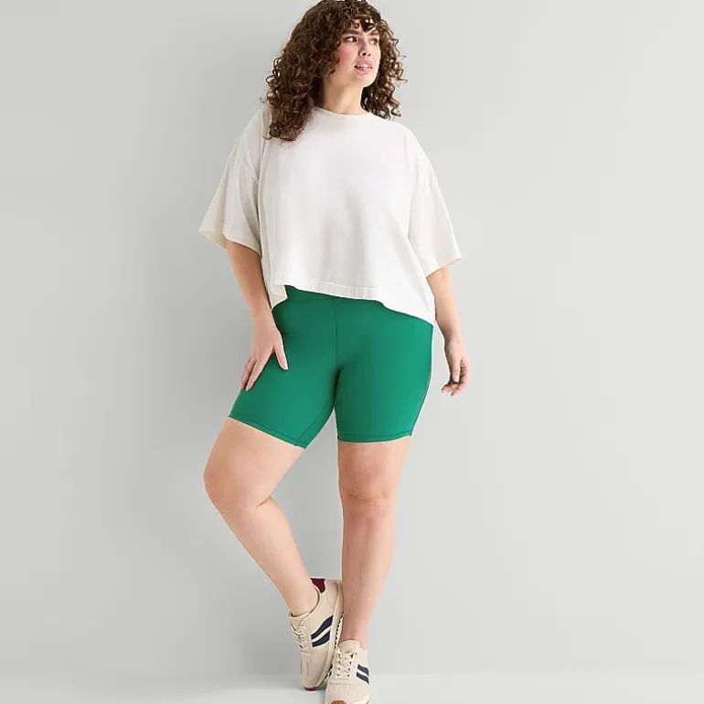 Xersion EverContour+ Womens 8" High Rise Plus Bike Short