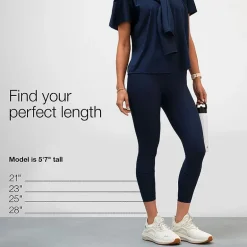 Xersion EverContour+ Womens Moisture Wicking High Rise 25" 7/8 Ankle Legging