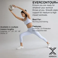 Xersion EverContour+ Womens Quick Dry High Rise 25" Plus 7/8 Ankle Legging