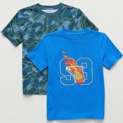 Xersion Little & Big Kid Boys Crew Neck Short Sleeve Regular Fit Graphic T-Shirt-2PC