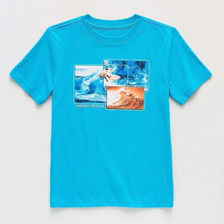 Xersion Little & Big Kid Boys Crew Neck Short Sleeve Regular Fit Graphic T-Shirt