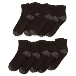 Xersion Little & Big Kid Boys Multi-Pack 10 Pair Quarter Ankle Socks