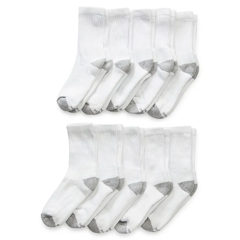 Xersion Little & Big Kid Boys 10 Pair Crew Socks