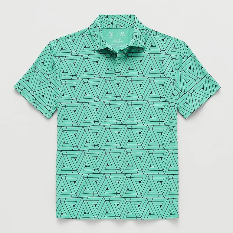 Xersion Little & Big Kid Boys Short Sleeve Regular Fit Stretch Fabric Moisture Wicking Polo Shirt