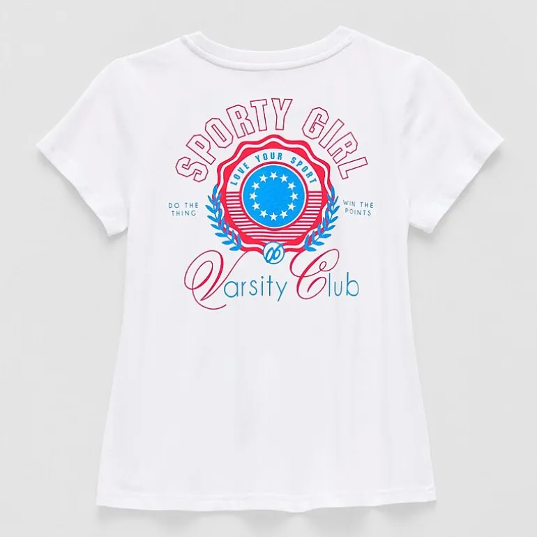 Xersion Little & Big Kid Girls Crew Neck Short Sleeve Regular Fit Graphic T-Shirt