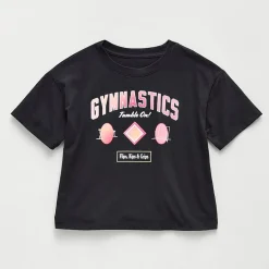 Xersion Little & Big Kid Girls Crew Neck Short Sleeve Relaxed Fit Graphic T-Shirt