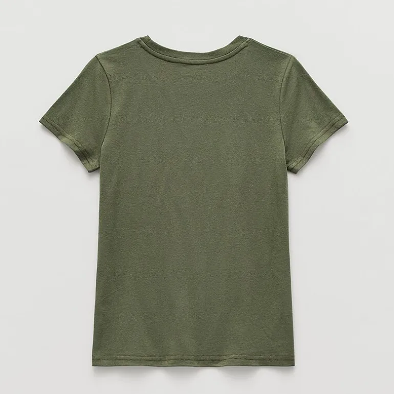 Xersion Little & Big Kid Girls Crew Neck Short Sleeve Regular Fit Graphic T-Shirt