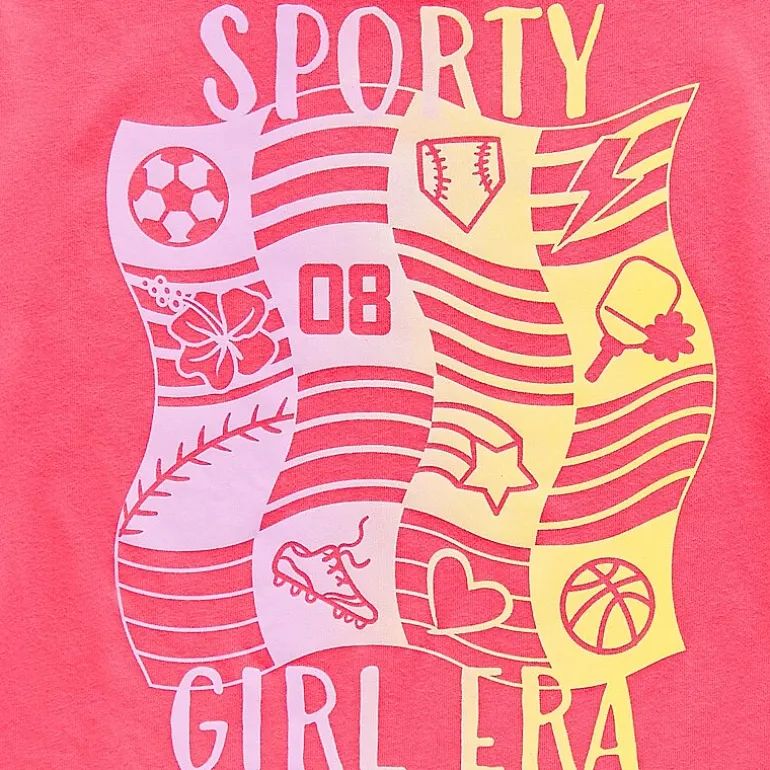 Xersion Little & Big Kid Girls Crew Neck Short Sleeve Regular Fit Graphic T-Shirt