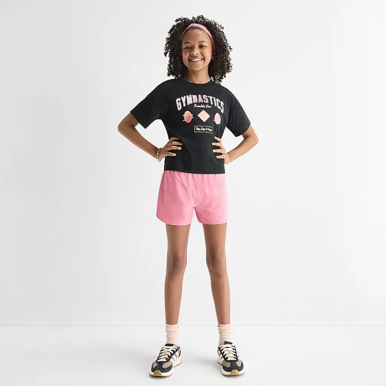 Xersion Little & Big Kid Girls Stretch Fabric Mid Rise Pull-On Short