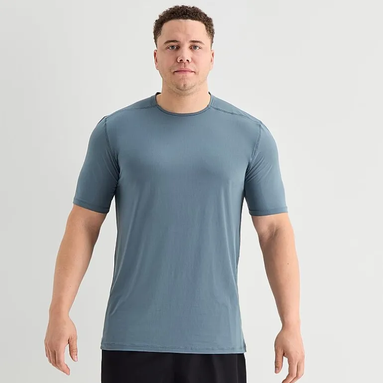 Xersion Mens Crew Neck Short Sleeve Quick Dry Active Big and Tall T-Shirt