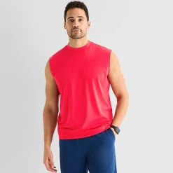 Xersion Mens Crew Neck Sleeveless Muscle T-Shirt
