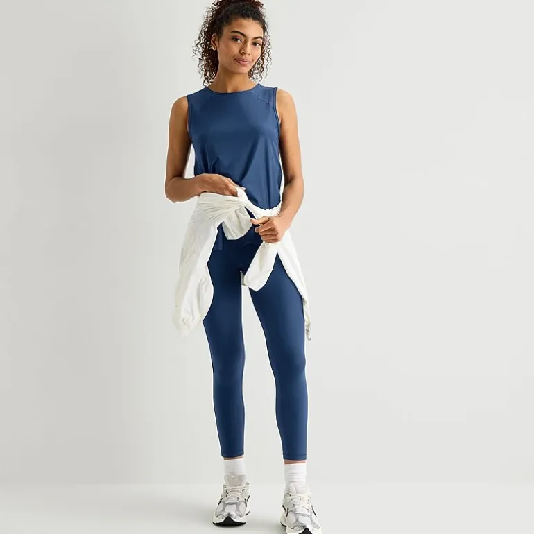 Xersion Mesh Womens Crew Neck Sleeveless Active Tank Top