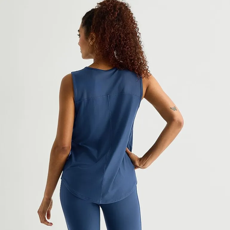 Xersion Mesh Womens Crew Neck Sleeveless Active Tank Top
