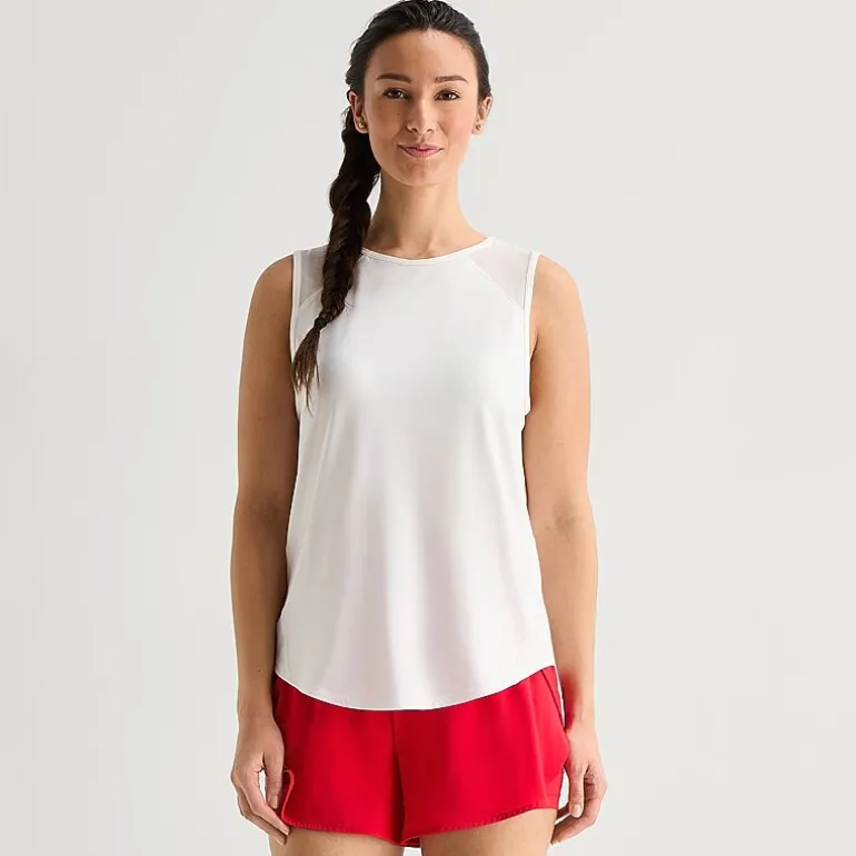 Xersion Mesh Womens Crew Neck Sleeveless Active Tank Top