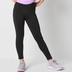 Xersion Momentum Little & Big Kid Girls Quick Dry High Rise 24" Active Full Length Leggings