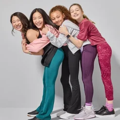 Xersion Must Have Little & Big Kid Girls Quick Dry High Rise Knit 26 1/2" Active Flare Full Length Leggings