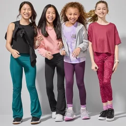 Xersion Must Have Little & Big Kid Girls Quick Dry High Rise Knit 26 1/2