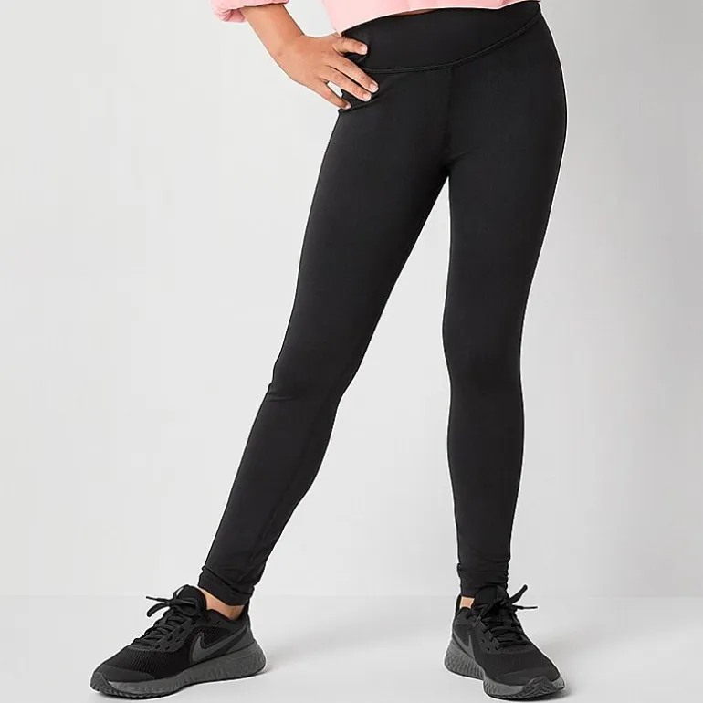 Xersion Must Have Little & Big Kid Girls Quick Dry High Rise Knit 24" Active Full Length Leggings