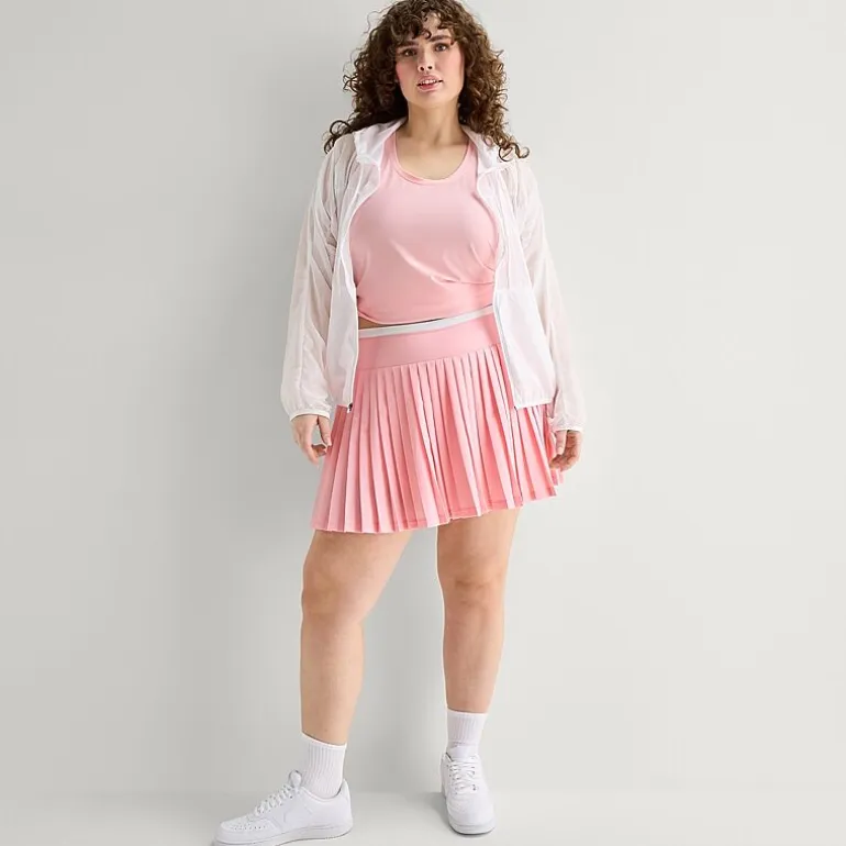 Xersion Pleated Womens 5" High Rise Plus Skort