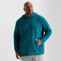 Xersion Quick Dry Cotton Blend Fleece Mens Long Sleeve Fleece Active Big and Tall Hoodie