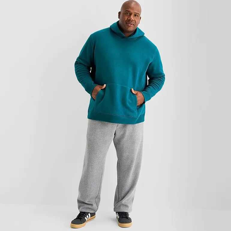 Xersion Quick Dry Cotton Blend Fleece Mens Long Sleeve Fleece Active Big and Tall Hoodie