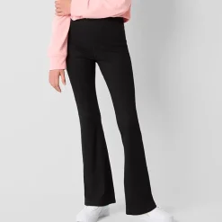 Xersion Ribbed Little & Big Kid Girls Quick Dry High Rise 26 1/2" Active Flare Full Length Leggings