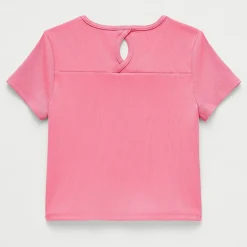 Xersion Rib Little & Big Kid Girls Scoop Neck Short Sleeve Active T-Shirt