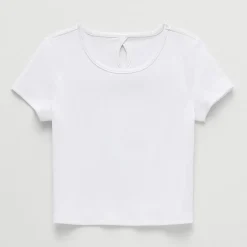 Xersion Rib Little & Big Kid Girls Scoop Neck Short Sleeve Active T-Shirt