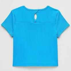 Xersion Rib Little & Big Kid Girls Scoop Neck Short Sleeve Active T-Shirt