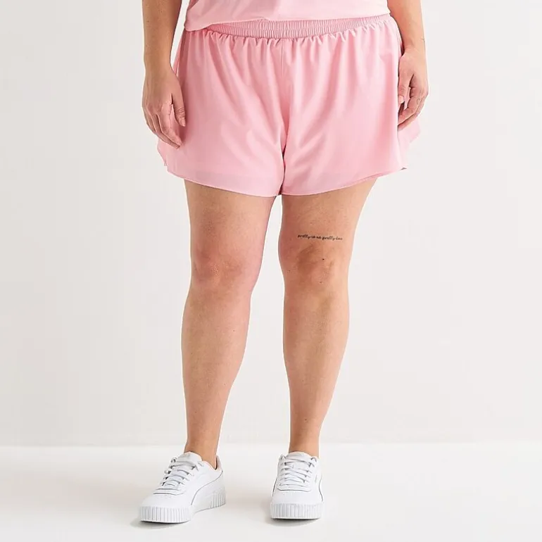 Xersion Ruffle Womens 3 1/4" Mid Rise Plus Running Short