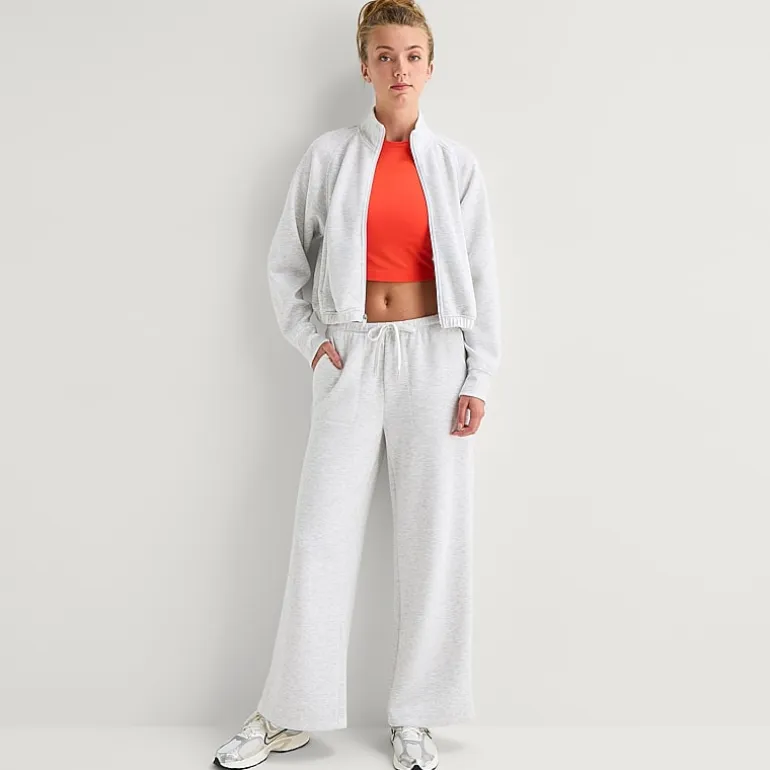 Xersion Scubaluxe Womens Drawstring Waist Wide Leg Mid Rise Regular Fit Sweatpant