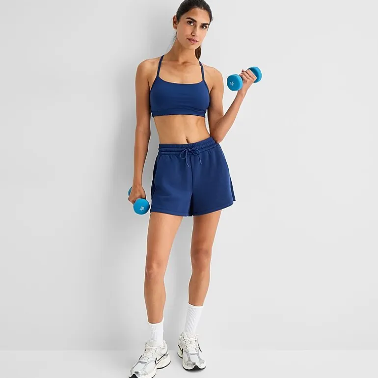 Xersion Scubaluxe Womens 4" Drawstring Waist Workout Shorts