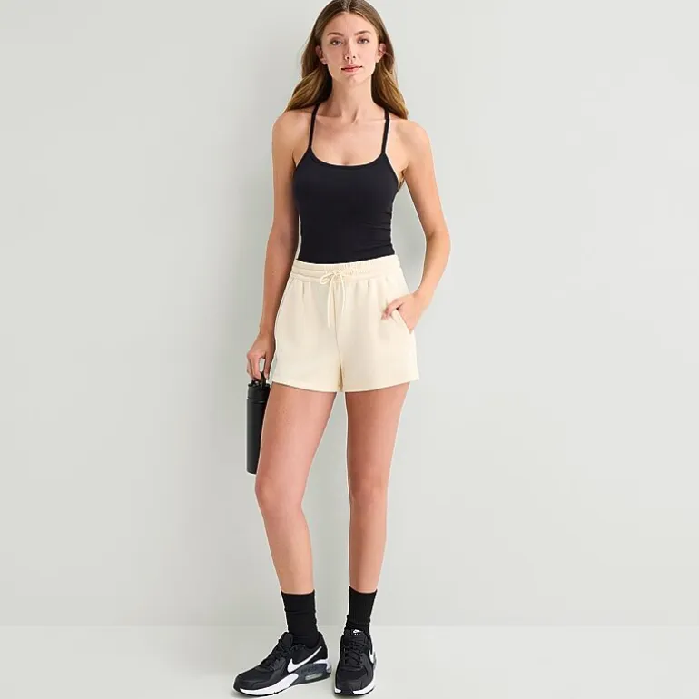 Xersion Scubaluxe Womens 4" Drawstring Waist Workout Shorts