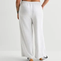 Xersion Scubaluxe Womens Drawstring Waist Wide Leg Mid Rise Regular Fit Plus Sweatpant