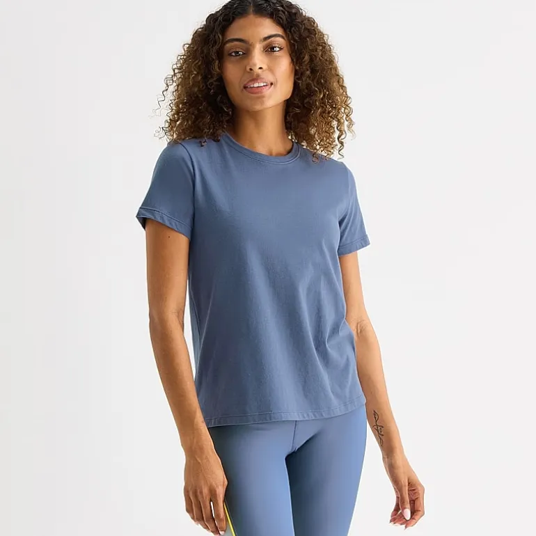 Xersion Womens Cotton Crew Neck Short Sleeve T-Shirt