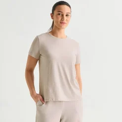 Xersion Womens Cotton Crew Neck Short Sleeve T-Shirt