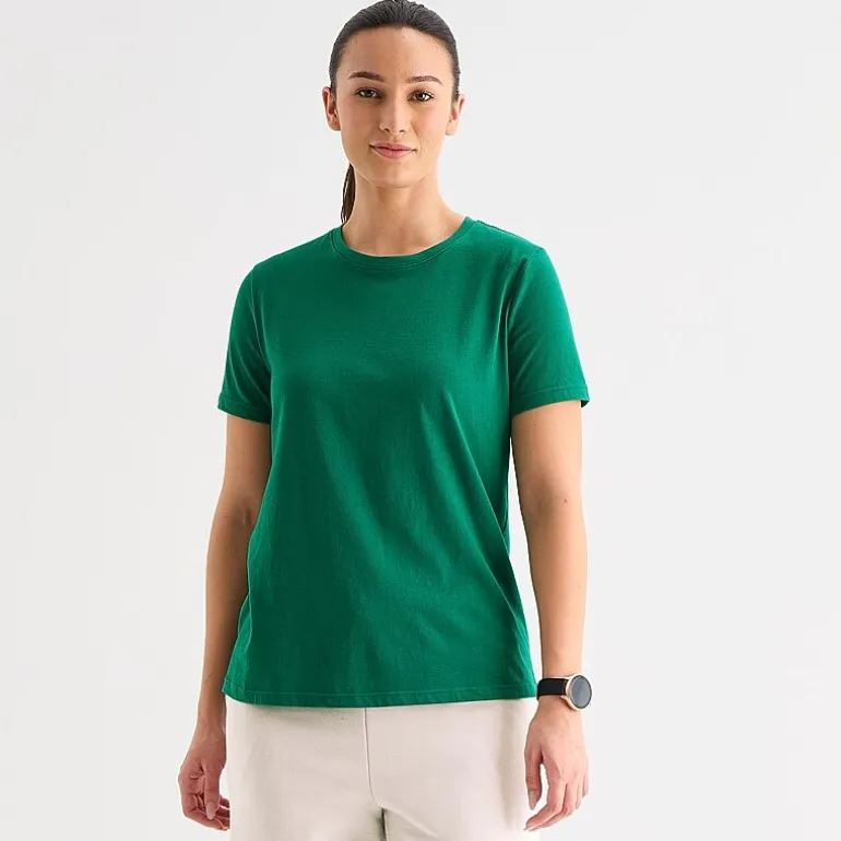Xersion Womens Cotton Crew Neck Short Sleeve T-Shirt Tall